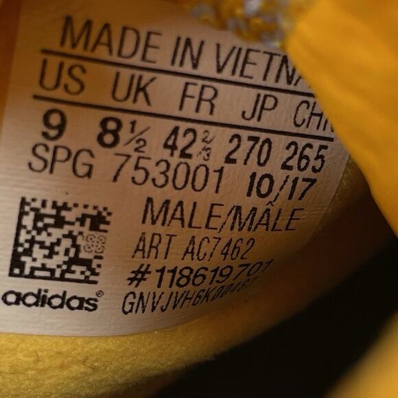 Gosha Rubchiniskiy X Adidas Copa Mid Primeknit Boost Gold Yellow Mens Size 9 - Picture 10 of 10